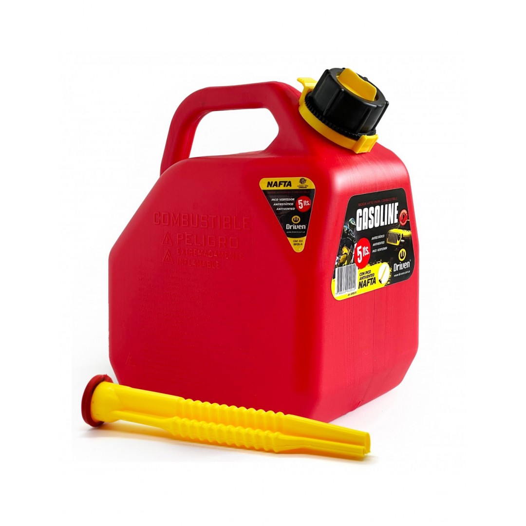 Bidón para combustible 5 litros rojo