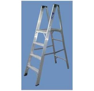 Escalera de Aluminio tipo Tijera con plataforma