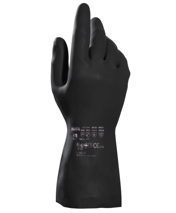 Guantes latex-neopreno flocado MAPA  TECHNI-MIX 415