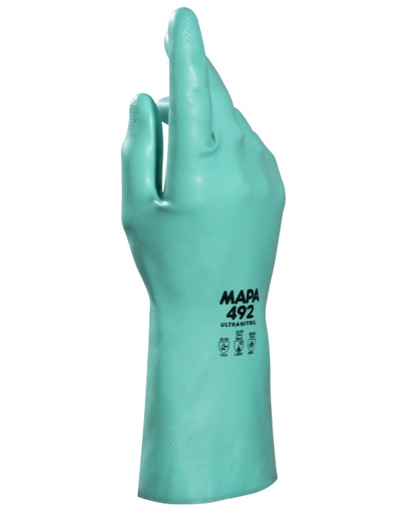 Guantes acrilo nitrilo verde MAPA ULTRANITRIL AF-492