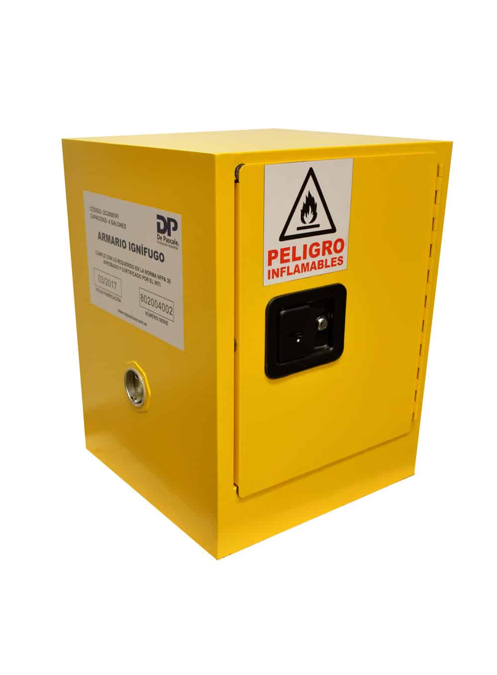 Armario Ignifugo 4 Galones Cierre Manual 560x430x430 mm Marca DPS