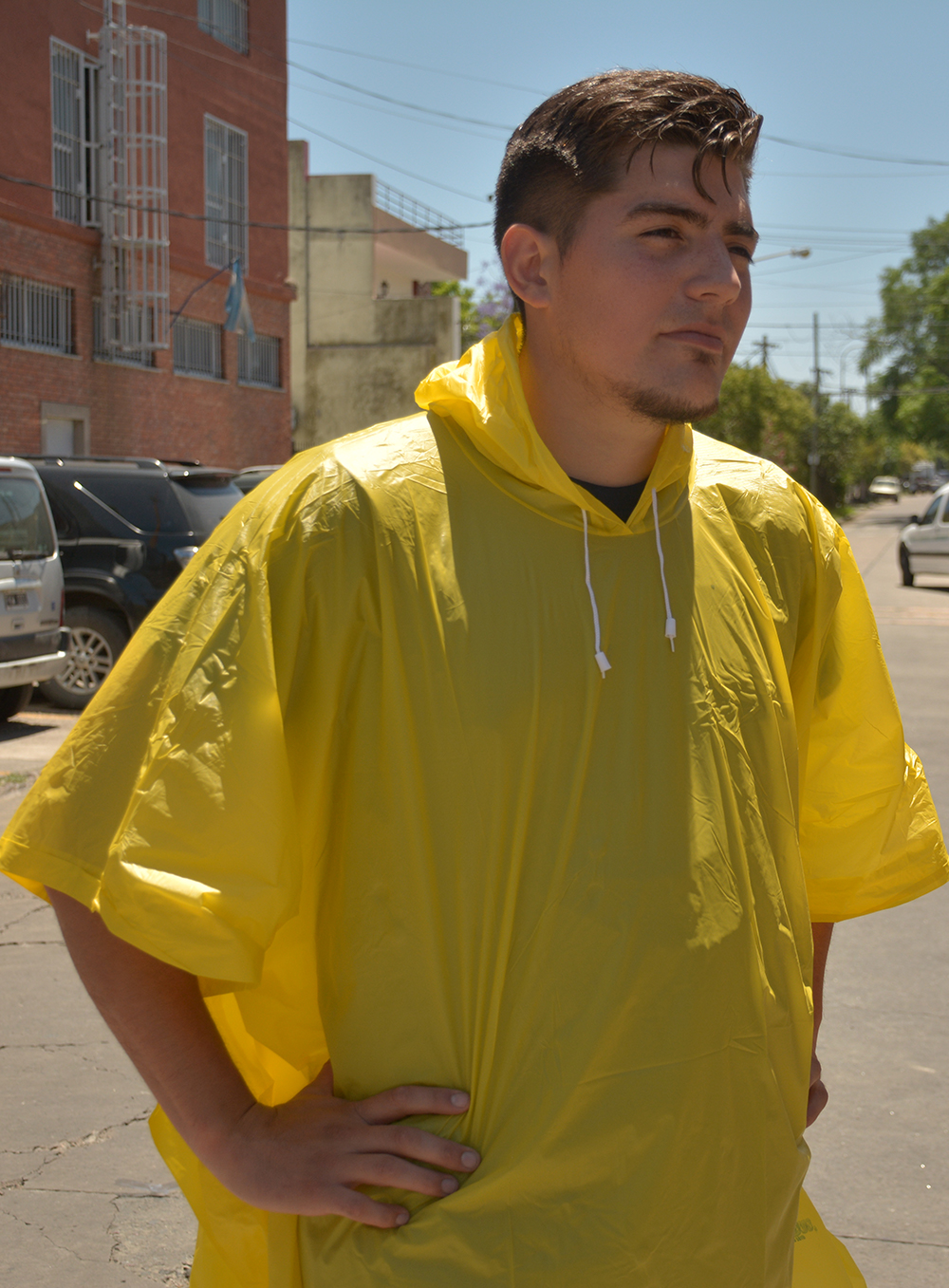 Poncho para lluvia de PVC Amarillo