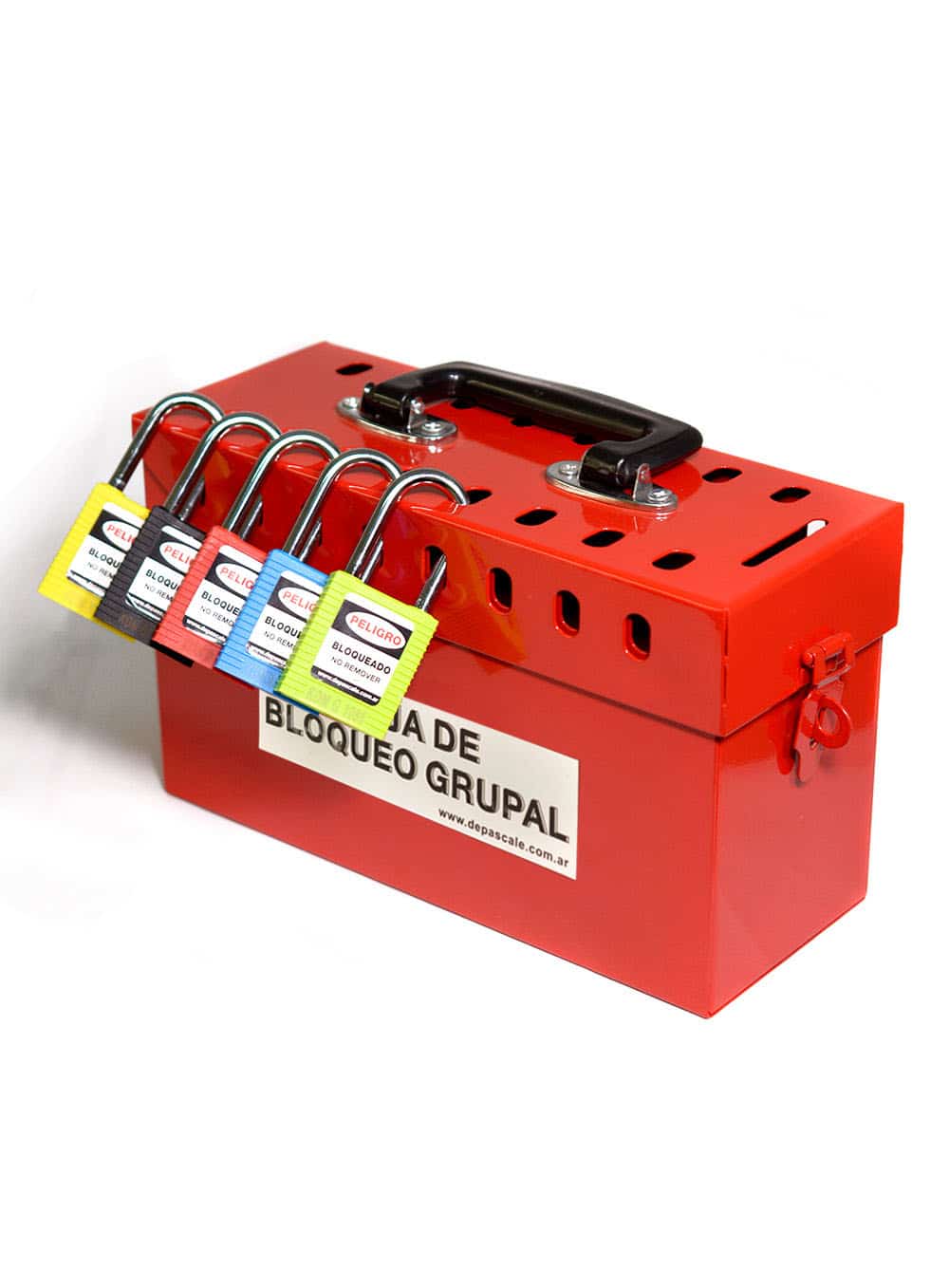 Caja de Bloqueo Grupal Roja 12 Candados