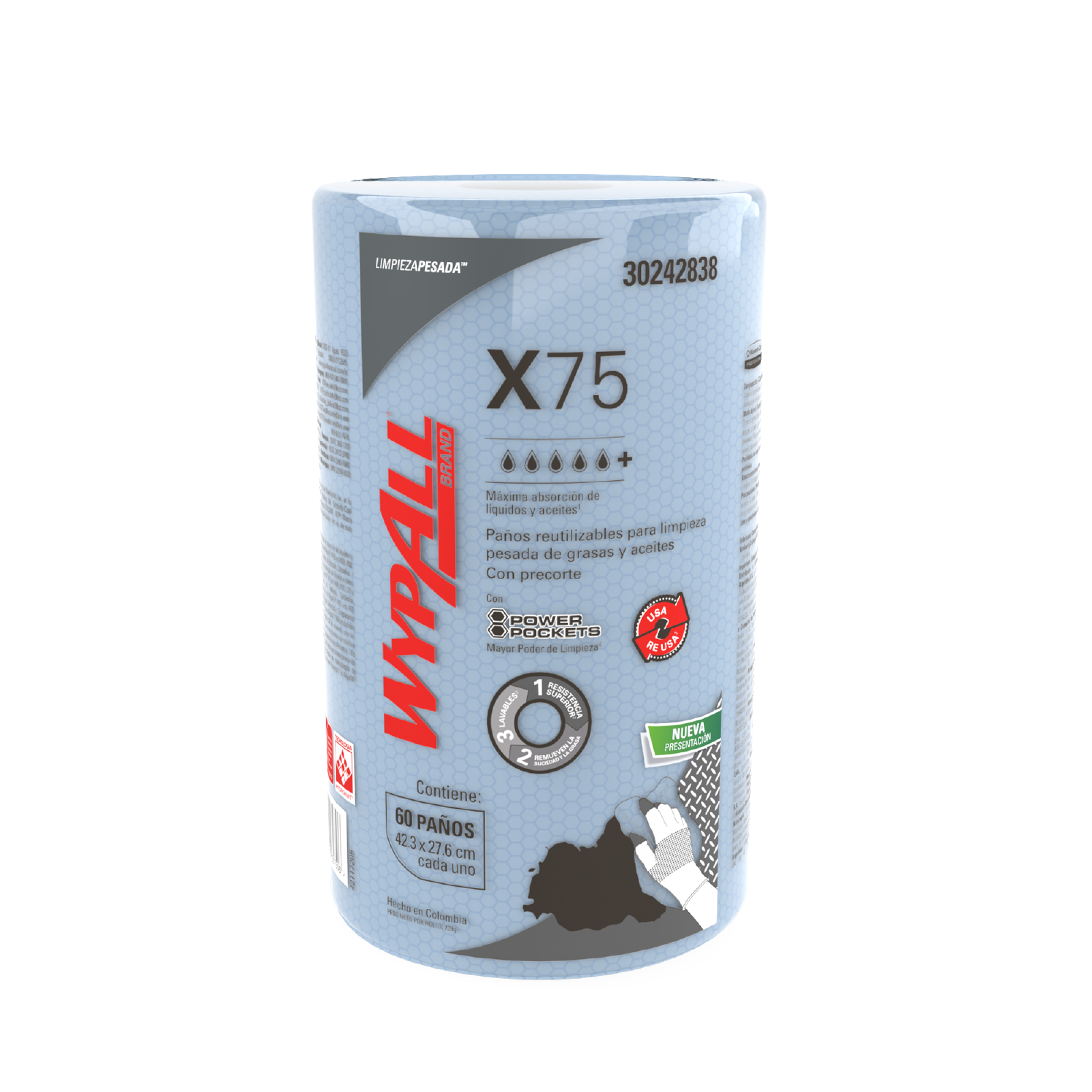 PAÑO WYPALL X75 REGULAR ROLL