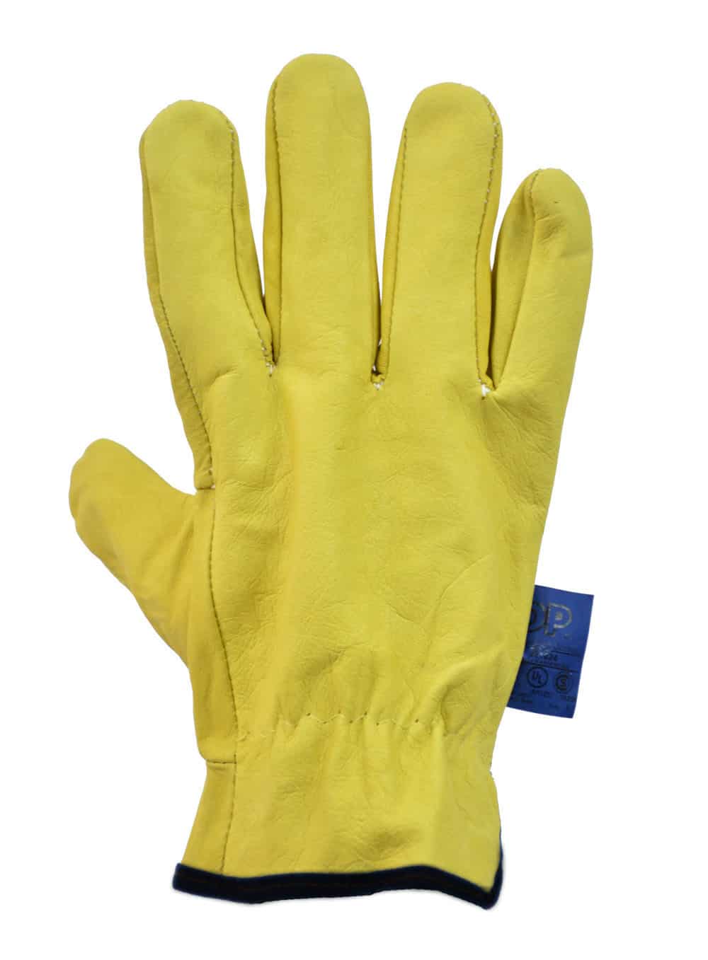 Guantes de cuero vaqueta amarilla modelo ½ paseo elastizado...