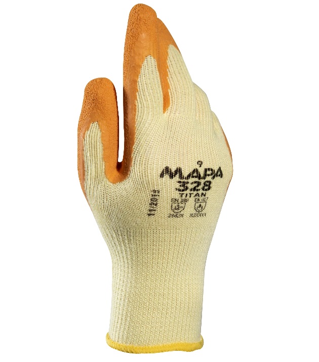 Guantes de algodon con baño de latex rugoso MAPA ENDURO 328