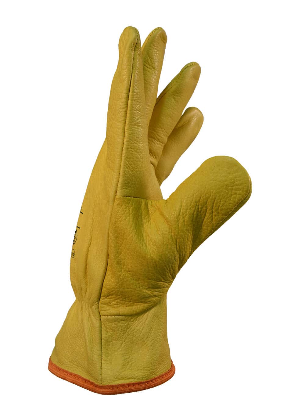 Guantes de cuero vaqueta medio paseo forrado talle 10