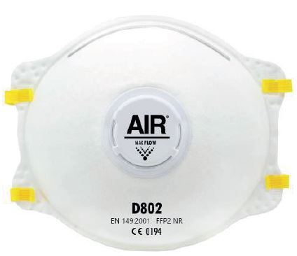 Respirador descartable AIR D802 FFP2 NR con válvula