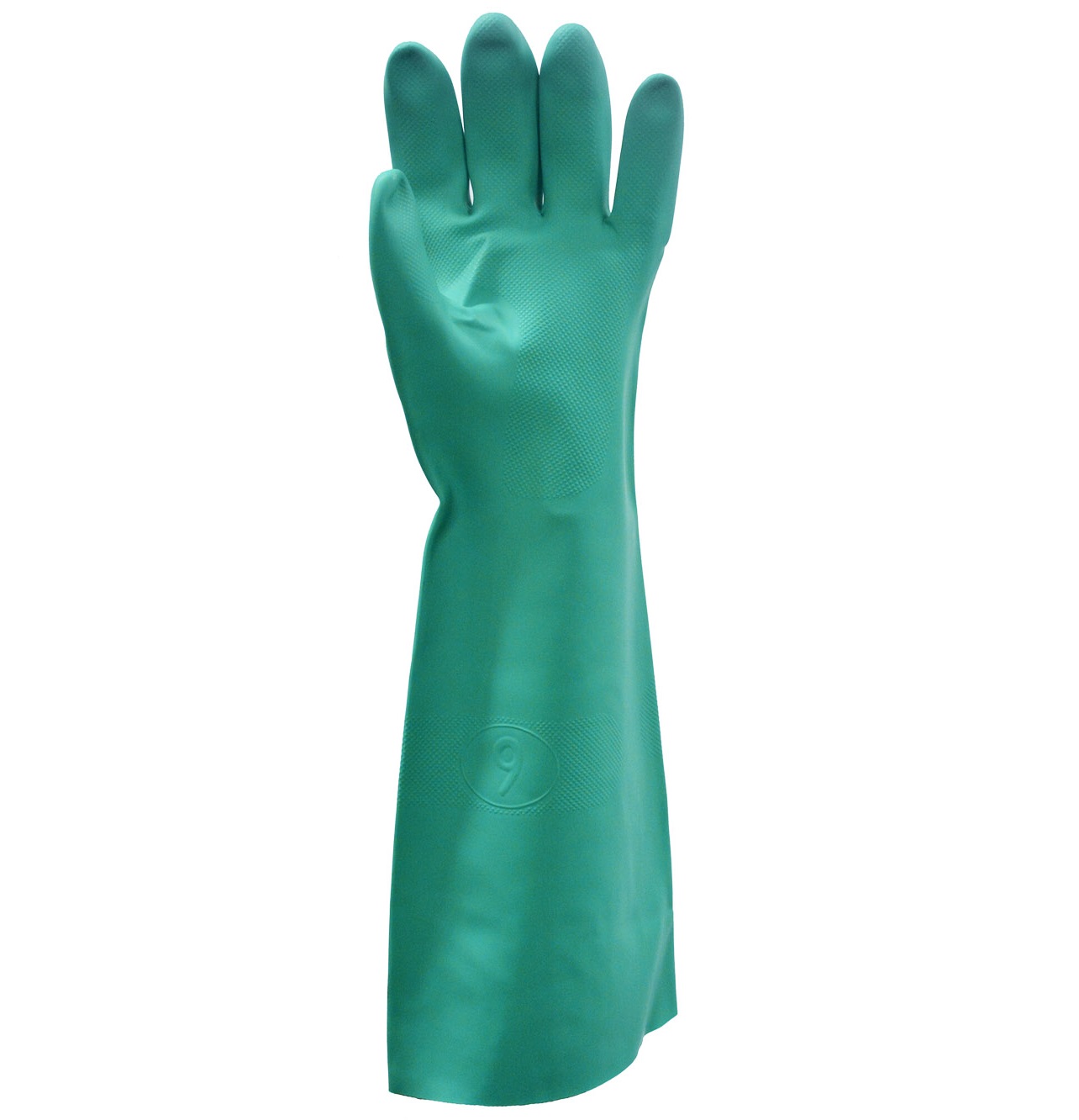 Guante de Acrilo Nitrilo Verde Largo pesado 45cm