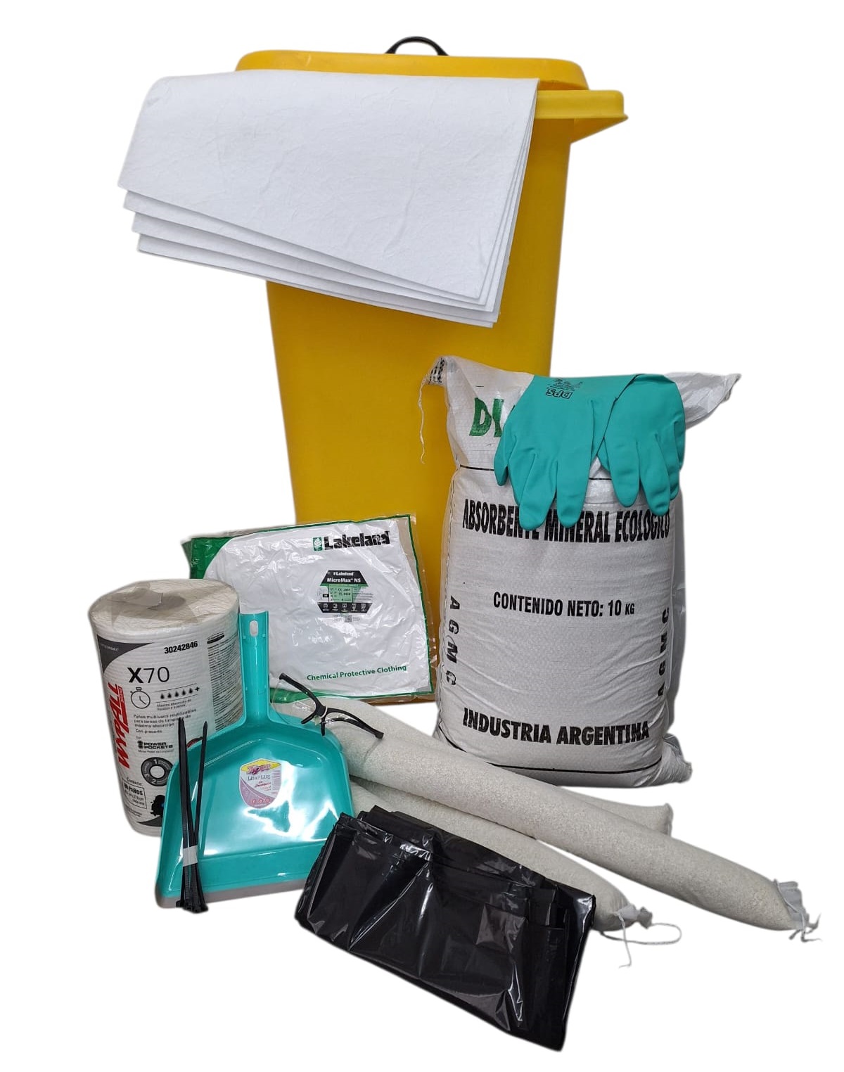 kit antiderrame para Hidrocarburos de 120litros