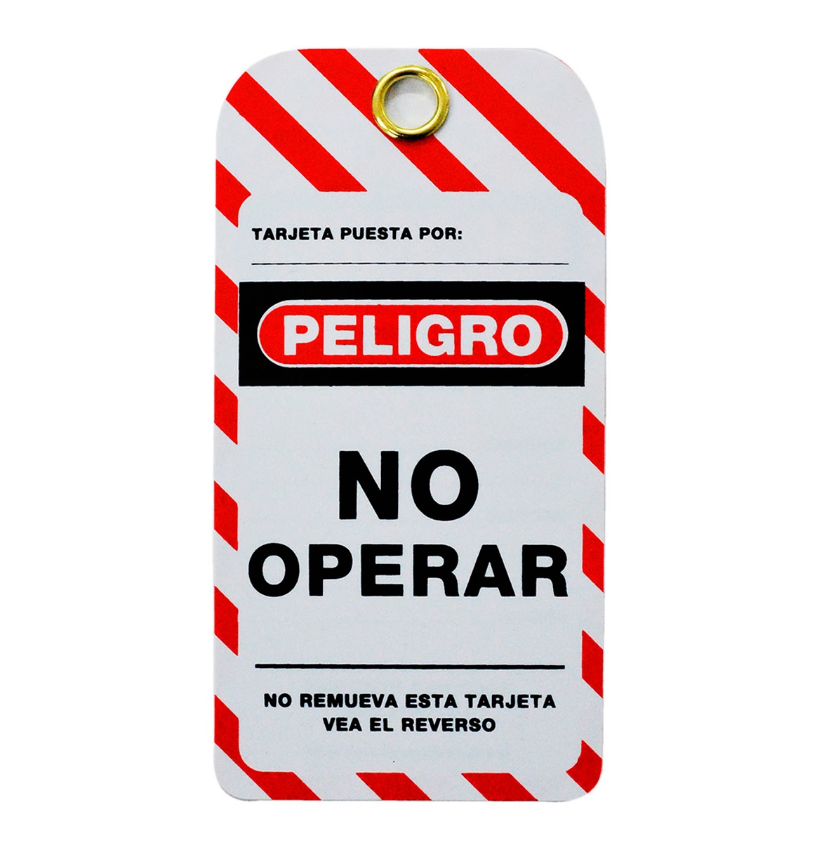 Tarjeta No Operar Tama&ntilde;o  Carton Laminado