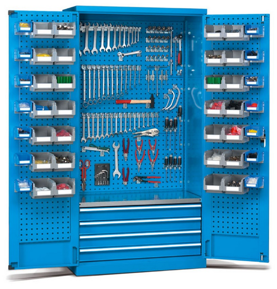 Armario Porta herramientas 1023x555x2000mm con acc Azul 5012